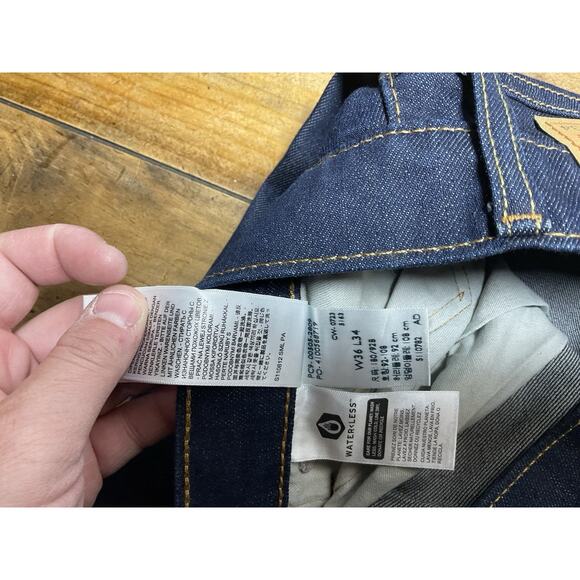 Levi's Men's Classic 505 Regular Fit Jean Straight Leg Dark Blue 36x34 NWT - Picture 6 of 12